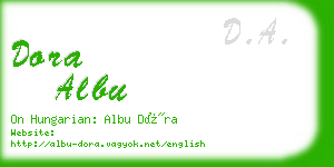 dora albu business card